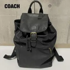 オールドコーチ バックパック USA製 0549 巾着 グラブタンレザー 黒