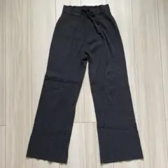 ユニクロ　ウォッシャブルニットリブパンツ　ダークグレー　Lサイズ