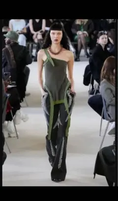 即日発送 kiko kostadinov ブラックデニムパンツ ストレートレッグ