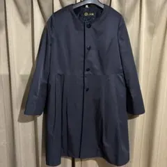 未使用　東京ソワール　ノーカラー フォーマルコート ジャケット　ネイビー