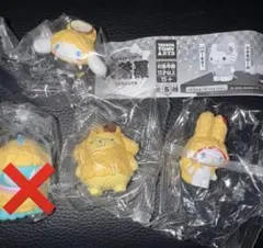 サンリオキャラクターズ　天麩羅　てんぷら ガチャポン　カプセルトイ 3個セット