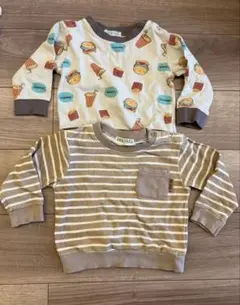 子供服 PAKA PAKA 95cm 裏毛 長袖 トレーナー 2枚セット