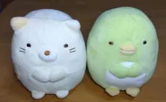 すみっコぐらし　ねこ　ぺんぎん?　ぬいぐるみ　2種セット