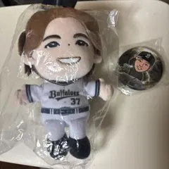 オリックス・バファローズ 石川亮 ぬいぐるみ 缶バッジセットのサムネイル