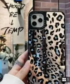 ヒョウ柄ミラーiPhone13proケース