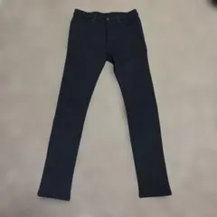 ブラック スキニー 超ストレッチ暖パン 裏ボア