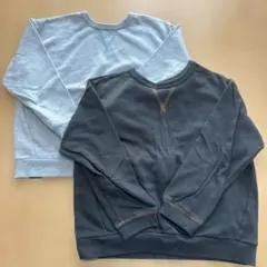 グレーとダークグレーのトレーナー