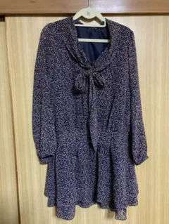 ラボラトリーワークス　花柄ボウタイワンピース