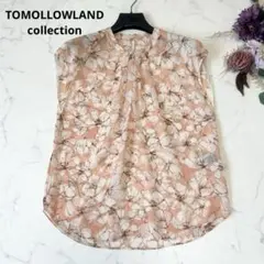 TOMORROWLAND フラワープリントギャザー半袖 シアーブラウス - メルカリ