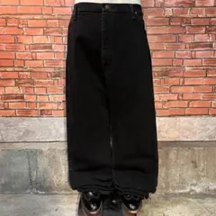00s 古着 wrangler ブラックデニム ワイド ストレート アメカジ