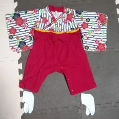 70サイズ   ロンパース  袴風  女の子  used  足袋付き