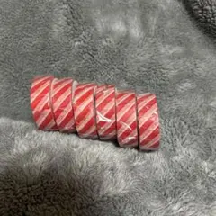 新品✨mt マスキングテープ　6本まとめ売り　マステ　ストライプ　赤