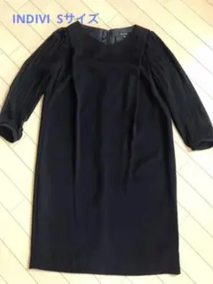 INDIVI 紺色ワンピース S〜Mサイズ　美品