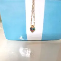 D'ORANヴィンテージハート型ペンダントネックレス