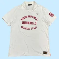 ROUGH&SWELL ラフアンドスウェル 半袖 襟付き シャツ L ホワイト