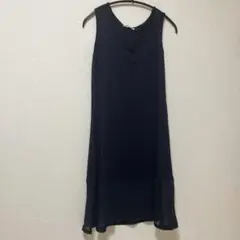 ノースリーブ　ペチコート　インナー　フランス製　ネイビー