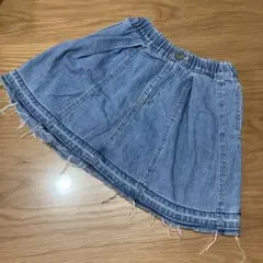 オーシャンアンドグラウンド デニム スカート ダメージ 120