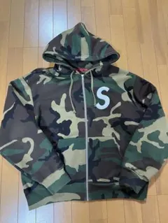 Supreme Sロゴ カモフラ ジップパーカー