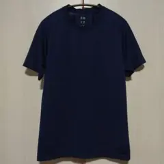 【着用1回】ユニクロ ドライEX クルーネック Tシャツ メンズ Sサイズ 青