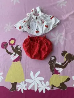 ⭐️HAWAII限定⭐️ベビーロンパース⭐️チェリー柄⭐️0〜3ヵ月⭐️