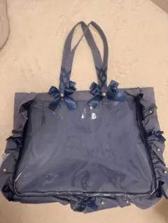 ザッカマート A3フリルデザイン痛バッグ用トートバッグ アンティークブルー