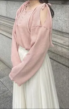 muguet open shoulder rib knitのサムネイル