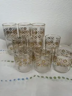 昭和レトロ　ガラスコップ　セット