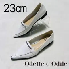 Odette e Odile 23cm フラットシューズ ホワイト レザーのサムネイル
