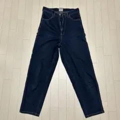 Wrangler ダークブルー ハイウエストデニムパンツ