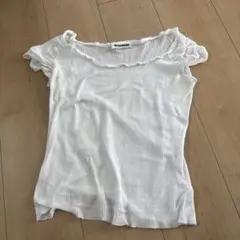 JIL SANDER リブカットソー ホワイト 36のサムネイル