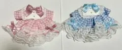 無属性ぬいぐるみ 服 ワンピース 2点セット ブルー　ピンク