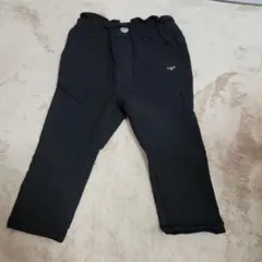 黒パンツ ハート型ポケット　裏起毛