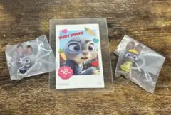 ズートピア2 カフェ　ステッカー　めじるしチャーム　ジュディ3点セット