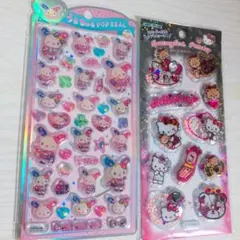 サンリオ シール 2点セット ウサハナうるちゅる　 ハローキティシャカシャカのサムネイル