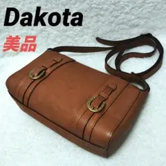✨️美品✨️ Dakota　ダコタ　ショルダーバッグ　キューブ　ブラウン　レザー