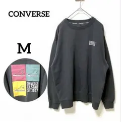 【コンバース】バックプリント　スウェット　ダークグレー　M トレーナー　古着