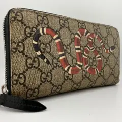 ◇箱付き極美品◇グッチ 長財布 GG×キングスネーク　ブラック　451273 ◇箱付き極美品◇グッチ 長財布 GG×キングスネーク ブラック 451273