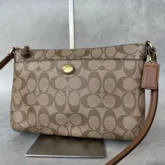 COACH Signature Shoulder Bag BROWN