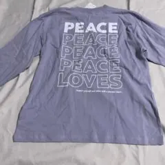 綿100％ デビラボ BIGシルエット プリント袖リブ 長袖Tシャツ 150cm