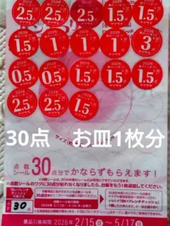 ヤマザキ春のパンまつり　2026 シール30点　　　　　お皿1枚分