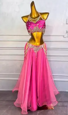 ベリーダンス 衣装 ピンク Sサイズ ブラパッドつき - メルカリ