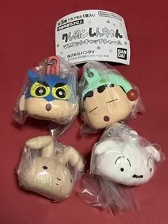 クレヨンしんちゃん　マスコットキャップチャーム　4個セット セミコンプ