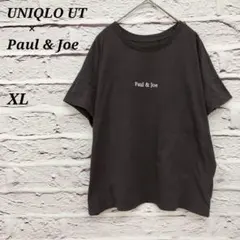 ユニクロ【XL】Paul & JoeコラボTシャツ ネコ＆フラワー コットン 黒