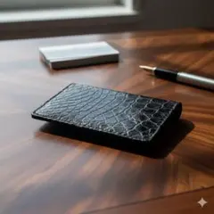 キャッシュレス財布 クロコダイルレザー お札とカードのみ