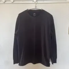 UNIQLO ネイビー エアリズム長袖カットソー L