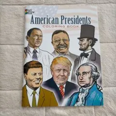 新品 英語教材 塗り絵 ケネディアメリカ AmericanPresidents