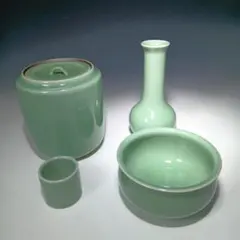 値下げ茶道具 千古窯 飛青磁皆具一式 共箱 美品 - メルカリ