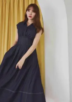 herlipto Back Lace-Up Cotton Long Dress - メルカリ