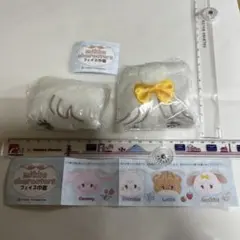 ガチャ　mikko charactersフェイス巾着の2種セットです。