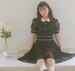 evelyn パイピングレースOP 黒